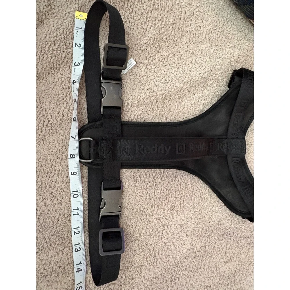 Reddy Black Tactical Dog Harness Adjustable Recycled Metal Buckles 3381232